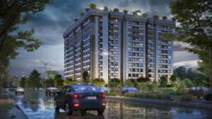 The Century Garden residential complex in Mansarovar Extension, Jaipur – modern 1 & 2 BHK apartments by Turban Builders with premium amenities.