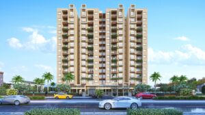 Architectural front view of The Century Elite apartments – premium housing in Ajmer Road, Jaipur.